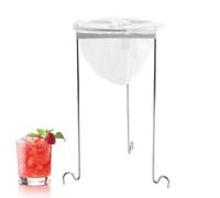 YNPQTDS Jelly Strainer Stand with Bag Stainless Steel Jelly Strainer Stand and Bag Jam Strainers Set with 3 Hook Legs and Nylon Material Bags for Straining Juice Homemade Vinegar Broth Yogurt