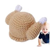 YNPQTDS Knitted Turkey Hat, Chicken Headwear Knitted Thanksgiving Turkey Trot Hat, Funny Parties Costume Breathable Roasted for Birthday, Children's Day Celebrations