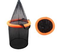 YNPQTDS Live Lure Net Cage 26.5x38cm Portable Round Fish Mesh Basket Cage Pearl Cotton Foldable Net For Live Caught For Crayfish Catfish Saltwater Fly Fishing Accessories