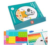 YNPQTDS Magnetic Fraction Tiles, Magnetic Fraction Circles Activity Set, Multifunctional Mathematics Learning Aids for Primary School Students Children