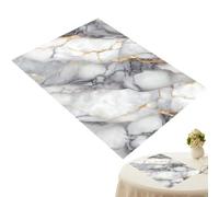 YNPQTDS Marble Effect White Grey Table Placemats Coasters, Heat Resistant Cork Marble Placemats For Dining Table, Marble Design Table Mats, Waterproof Non Slip Cork Table Mats, Easy Clean