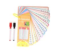 YNPQTDS Math Flash Cards, Mathematical Learning Cards - Division Multiplication Subtraction Adding Game,Clear Double-Sided Punched Cards Erase for