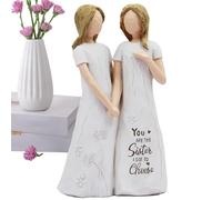YNPQTDS My Sister My Friend Figurine, Forever Sisters Best Friends Statue, Friendship Forever Sisters Angel Figurine, Sister Best Friends Ornament, Best Friends Figures, Sisterhood Statue
