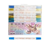 YNPQTDS Nail Polish Markers - Double-Head Nail Doodle Pens,Personal Care Supplies for Wedding Spring Holiday Practice Teens Salon Mothers
