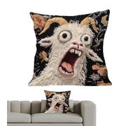 YNPQTDS Screaming Goat Cushion Decorations 2D Soft Plush 45 x 45 cm Screaming Goat Cushion Decoration Couch Cushion Covers (The Product Does Not Include a Cushion Core) for Decorative Cushions Dorm