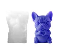YNPQTDS Silicone Moulds for Candles Cute Sitting 3D 6 x 5.5 x 8.5 cm Puppy Candle Mould Casting Moulds Animals for the Whole Family Birthday Home Decoration