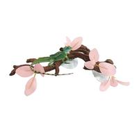 YNPQTDS Snake Climbing Branch, Reptile Tree - Suction Tree Branch with Leaves - Snake Terrarium - Lizard Accessories for Amphibian Gargoyle Geckos Frogs