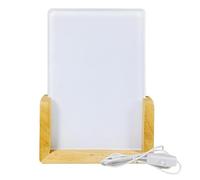 YNPQTDS Sublimation Acrylic Blank Photo Frame with U Shaped LED Wooden Base, Night Light Sublimation Acrylic Photo Frames, Blanks LED Night Lights Picture Frames for Christmas Valentine's Day Wedding