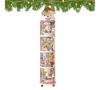 YNPQTDS Toy Storage Tube | Snowman Shaped Clear Plush Display Tower,Stuffed Animal Holder Organizer with Wheels - for Nursery Playroom Bedroom Home Daycare Center Living Room