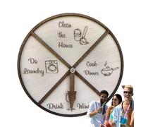 YNPQTDS Wall Turntable for the Wall - Tasks Turntable for Drinking Games & Housework - Wooden Decision Finder Interactive Activity for Teenagers Children Couples Adults Seniors and Family