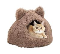 YNPQTDS Warm Cat Bed, Semi Enclosed Soft Kitten Tent, Round Covered Indoor Cat Bed - For Indoor Home Study Cold Weather Winter Night Time Sleeping Day Time Nap