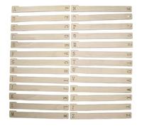 YNPQTDS Wooden Dividers, 26-Piece Wooden Divider, Alphabetical Index with Clips for Recordings, for Organising Media and Music Enthusiasts Horizontal or