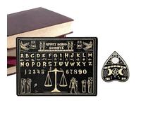 YNPQTDS Wooden Spirit Board, Miniature Spirit Board, Miniature Talking Spirit Board, Metaphysical Probability Tools, House Decoration with Planchette for Birthday and Halloween