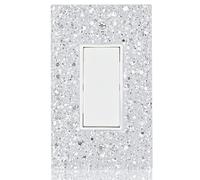 YNQIZKI Silver Shining Light Switch Cover, 1-Gang Rocker, 5.10''x3.15''