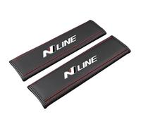 YNQP 2Pcs Car Leather Seat Belt Padding Comfortable Protector Shoulder Pad, for Hyundai N LINE NLINE i10 i20 i30 N Interior Accessories