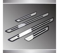 YNQP 4 Pcs Car Stainless Steel Kick Plates Door Sill Protector Scuff Plate, for Mazda CX-30 CX30 2017-2022 Styling Accessories,A