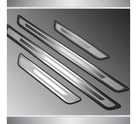 YNQP 4 Pcs Car Stainless Steel Kick Plates Door Sill Protector Scuff Plate, for Nissan X-Trail (T33) 5-Seat 4.Gen 2021 2022 2023 2024 Styling Accessories,B