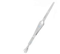 YNR Acrylic Nail Pinching Tool Magic Wand C Curve Nail Puncher Multi Function Tool Cuticle Pusher Cleaner Manicure (Silver Polished)