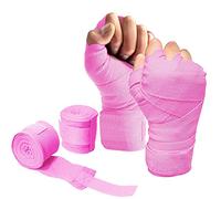 YNR Boxing Hand Wraps, Boxing Bandages Inner Gloves with Extra Wide Closure, Fist Wrist Protector for Men Women Kids, Great for MMA Boxing Training Gym Fitness (Pink)