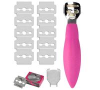 YNR Callus Remover for Feet - Foot File Corn & Callus Remover, Pedicure Tool Includes 10 Replacement Heads, Heel Scrubber & Scraper, Corn Remover for Feet | (Pink)