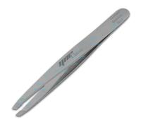 YNR® Classic Eyebrow Tweezer Slanted Tip Made in German Stainless Steel | for Precision Removal of Tiny Hair | Smooth on The Skin, Sharp on The Hair