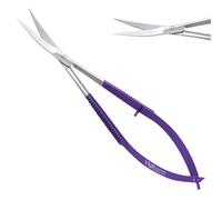 YNR Curved Embroidery Scissors - Sharp Spring Embroidery Scissors, Cross Stitch Sewing Craft, Small Tool Scissor, Stainless Steel Sewing Scissors for Multipurpose Use | (Purple Curved)