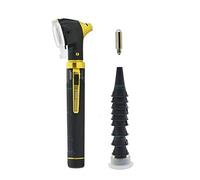 YNR England ® F.O Mini Otoscope Auriscope Fiber Optic ENT Ear Scope Diagnostic Examination GP CE Mark Approved NEW in Handy Secure Pocket Pouch (Black & Gold Mini F.O)