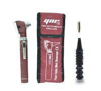 YNR England F.O Mini Otoscope Auriscope Fiber Optic ENT Ear Scope Diagnostic Examination GP CE Mark Approved (Burgundy)