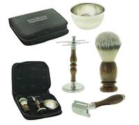 YNR England Shaving Product Straight Cut Throat Razor Professional Barber Manual Mustache Beard Shaving Razors Set for Men (Black)