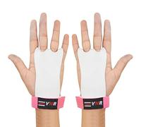 YNR Gymnastics Palm Hand Guards - Gymnastic Bar Loops, Palm Protection Guards, Deadlift & Weight Lifting Straps, Hand Wrist Strap for Weight Lift, Soft, Flexible & Easy to Wear | Pink (XS)