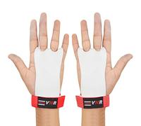 YNR Gymnastics Palm Hand Guards - Gymnastic Bar Loops, Palm Protection Guards, Deadlift & Weight Lifting Straps, Hand Wrist Strap for Weight Lift, Soft, Flexible & Easy to Wear | Red (XS)
