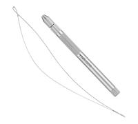 YNR Hair Extensions Wire - Pulling Loop Tool, Nano Ring Micro Hook, Hair Tools, Nano Hair Extensions, Hair Loop Pull Through Tool, Threader Needle, Micro Rings Hair Extensions | (Silver)