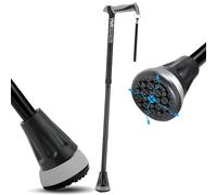YNR Instruments England Folding Walking Stick - Adjustable Cane for Men & Women with Pivot Tip, Shock Absorbing Base & Ergo Grip - Lightweight, Collapsible Mobility Aid - Designed in England, Trusted