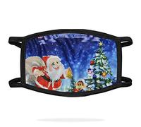 YNR Kids Boys Girls Face Mask Washable Breathable Reusable Mouth Protection Fun Printable (Santa Mask)
