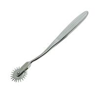 YNR Medical Diagnostic Neurologic Wartenberg - Pin Wheel Sensory Testing, Wartenberg Wheel, Pinwheels Stimulator, Comfortable Grip, Smooth Rolling, Compact, Lightweight & Portable | Silver (1 Row)