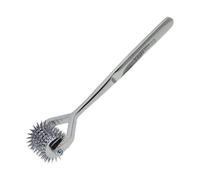 YNR Medical Diagnostic Neurologic Wartenberg - Pin Wheel Sensory Testing, Wartenberg Wheel, Pinwheels Stimulator, Comfortable Grip, Smooth Rolling, Compact, Lightweight & Portable | Silver (7 Row)