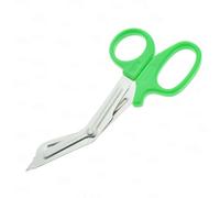 YNR Medical Scissors - Stainless Steel First Aid Scissors, Curved Paramedic with Serrated Blade, Trauma & Nurse Scissor for EMT, EMS, Vets, Nursing Use | (Green) 7.5 Inches