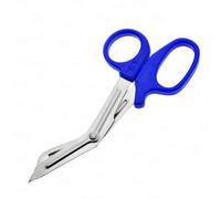 YNR Medical Scissors - Stainless Steel First Aid Scissors, Curved Paramedic with Serrated Blade, Trauma & Nurse Scissor for EMT, EMS, Vets, Nursing Use | (Blue) 7.5 Inches