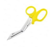 YNR Medical Scissors - Stainless Steel First Aid Scissors, Curved Paramedic with Serrated Blade, Trauma & Nurse Scissor for EMT, EMS, Vets, Nursing Use | (Yellow) 7.5 Inches