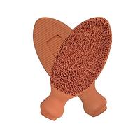 YNR Natural Clay Terracotta Handmade Foot Scrubber for Hard Dead Dry Cracked Heels - 3 in 1 Multi-Function Natural Feet Scrubber Dead Skin - Foot Pumice Stone for Skin Exfoliation