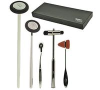 YNR Neurological Examination Kit - Tromner Reflex Hammer, Wartenberg Pinwheel, Buck, Taylor, Babinski & Queen Square Hammers for Testing Neurological Reflexes, 5 Piece with Storage Box