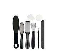 YNR® Professional Pedicure Kit Foot File Set, Includes 8 Pack Foot Rasp Callus Remover Dead Skin Tool Kit Stainless Steel Nail Toenail Clipper Foot Care Kit for Women Men Salon or Home (Black)