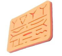 YNR Suture Practice Kit - Reusable Silicone Suture Pad for Training & Practice, Durable Suture Kit for Students, Medical & Nursing Suture Practice Kit with Realistic Wound Patterns | (Design 12)