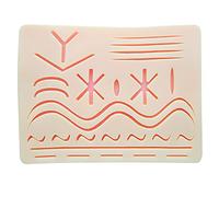 YNR Suture Practice Kit - Reusable Silicone Suture Pad for Training & Practice, Durable Suture Kit for Students, Medical & Nursing Suture Practice Kit with Realistic Wound Patterns | (Design 4)