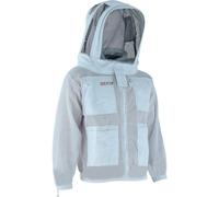 YNR Ventilated Beekeeping Jacket - Three Layer Ultra for Men and Women with Fencing Veil, Professional Sting Proof Beekeeper Hoodie, Premium White Fabric Polycotton Bee Jacket | (XXL)