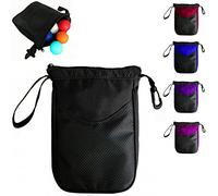 YNR Young & Relentless Golf Tee Pouch Bags Valuables Clips Inner Zipper Bag Hold 10 Balls Gifts 1 Pcs UK (Black)
