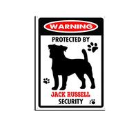YNRBGDFR Metal Tin Sign Jack Russell Warning Sign, Warning Dog Metal Aluminum Tin Sign Outdoors Wall Decor Yard Signs Home Decor 12x16inch-Tin Sign