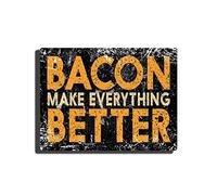 YNRBGDFR Signs Bacon Makes Everything Better Vintage Retro Collectible tin Sign Wall Decoration Poster Home bar Restaurant Garage Cafe Art Metal Sign 12X16 inch-Tin Painting