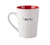 Ynsfree I Love You Mug 16 oz Coffee Tea Cup Gifts for Dad/Father/Mom/Grandma/Ladies/Wife,Birthday/Christmas/Anniversary/Valentine,Mother's Day Gifts Ceramic White Mugs