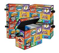 YNSZAS 5 Pack Comic Storage Box, 15.8" X 7.8" X 11.8", Collapsible Short Box, Holds 160-180 Comics (Cartoon Colorful)